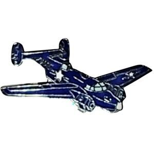 Lockheed P-38 Lightning Aircraft Hat or Lapel Pin WWII Twin-Tail 1-1/4" x 7/8"